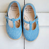 Manuela de Juan Light Blue Denim T-Bar Manuela de Juan Light Blue Denim T-Bar