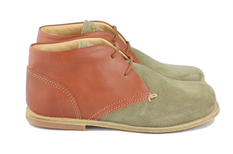 Ocra Boys Brown & Grey Desert Boot