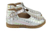 Pom d'Api Girls Silver Checked T-Bar Pom d'Api Girls Silver Checked T-Bar