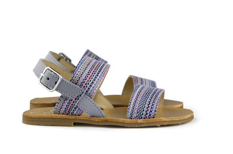 Manuela de Juan Girls Blue Lavender Strap Sandal