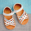 Pom d'Api Girls Blue Cross Strap Sandal Pom d'Api Girls Blue Cross Strap Sandal