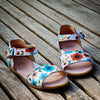 Two Con Me by PèPè Girls White Sandal with Flowers Two Con Me by PèPè Girls White Sandal with Flowers