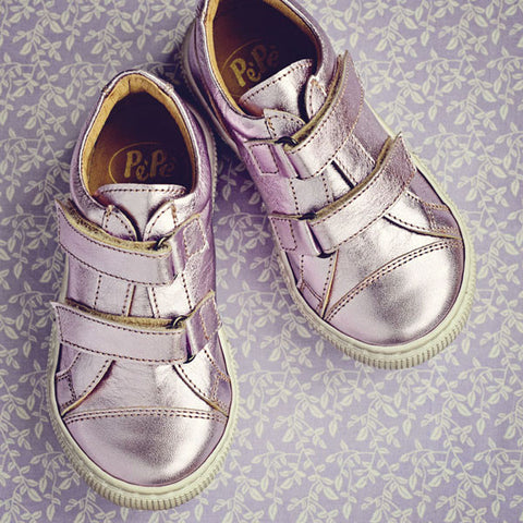 Pèpè Girls Metallic Lilac Trainer