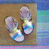 Ocra Girls Yellow Pink Blue Metallic Sandal