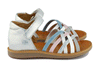 Pom d'Api Girls Blue Cross Strap Sandal Pom d'Api Girls Blue Cross Strap Sandal