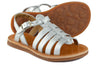 Pom d'Api Girls Silver Sandal Pom d'Api Girls Silver Sandal