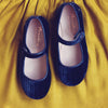 Manuela de Juan Girls Charcoal Grey Velvet Mary Jane Manuela de Juan Girls Charcoal Grey Velvet Mary Jane