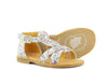 Zecchino Girls White Sandal with Flowers