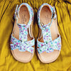 Zecchino Girls White Sandal with Flowers Zecchino Girls White Sandal with Flowers