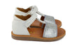 Pom d'Api Girls White and Silver Glitter Sandal Pom d'Api Girls White and Silver Glitter Sandal