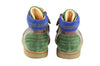 Ocra Boys Brown Green and Blue Leather Suede Boot Ocra Boys Brown Green and Blue Leather Suede Boot