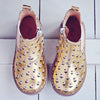 Ocra Girls Gold Boot with Cream Flowers Ocra Girls Gold Boot with Cream Flowers