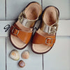 Ocra Girls Gold and Tan Sandal Ocra Girls Gold and Tan Sandal