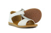 Pom d'Api Girls White and Silver Dot Sandal Pom d'Api Girls White and Silver Dot Sandal