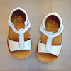 Pom d'Api Girls White and Silver Dot Sandal Pom d'Api Girls White and Silver Dot Sandal