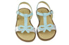 Clarys Girls Light Blue & Silver Bow Sandal