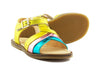 Ocra Girls Yellow Pink Blue Metallic Sandal